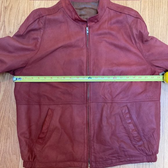 Vintage Cortefiel rust colored Leather jacket size XL - Picture 6 of 7
